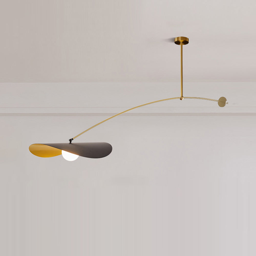 Carins Minimalista LED Lampada a Sospensione Metallo Nero/Oro Lotus Foglia Soggiorno/Camera da Letto