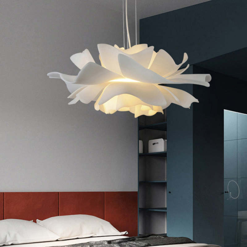Bella Moderni LED Lampada a Sospensione Bianco Fiore Soggiorno/Camera da Letto Elegante