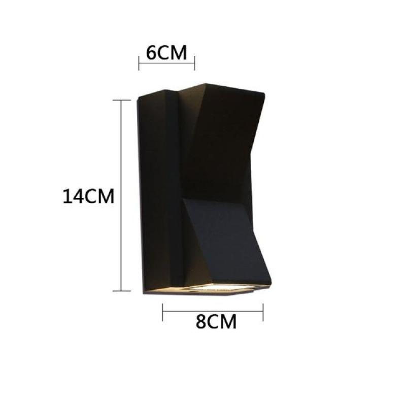 Orr Moderna Minimalismo LED Applique da Esterni Metallo Nera Piccolo Corridoio/Giardino