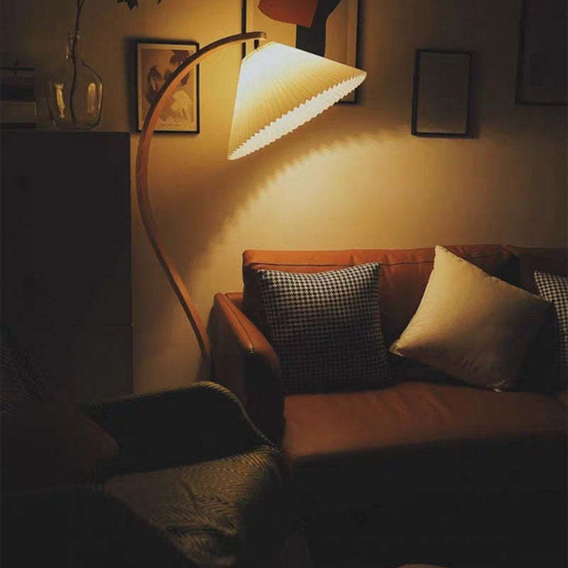 Ozawa Minimalista LED Lampada da Terra Metallo Legno Arco Soggiorno/Camera da Letto