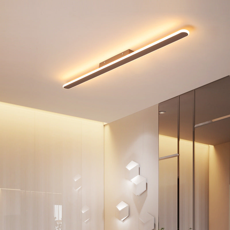 Leigh Moderno Lineare LED Minimalista Applique Faro a Specchio Metallo Oro Corridoio/Soggiorno/Camera da Letto