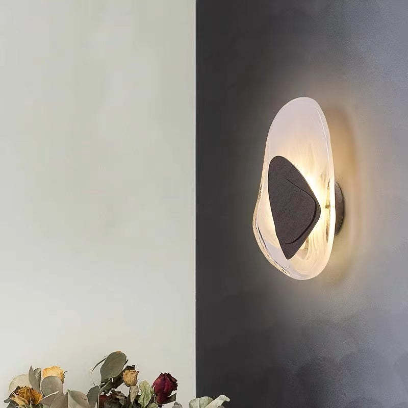 Chan Moderno LED Arte Deco Irregolare Applique Metallo/Acrilico Nero/Oro