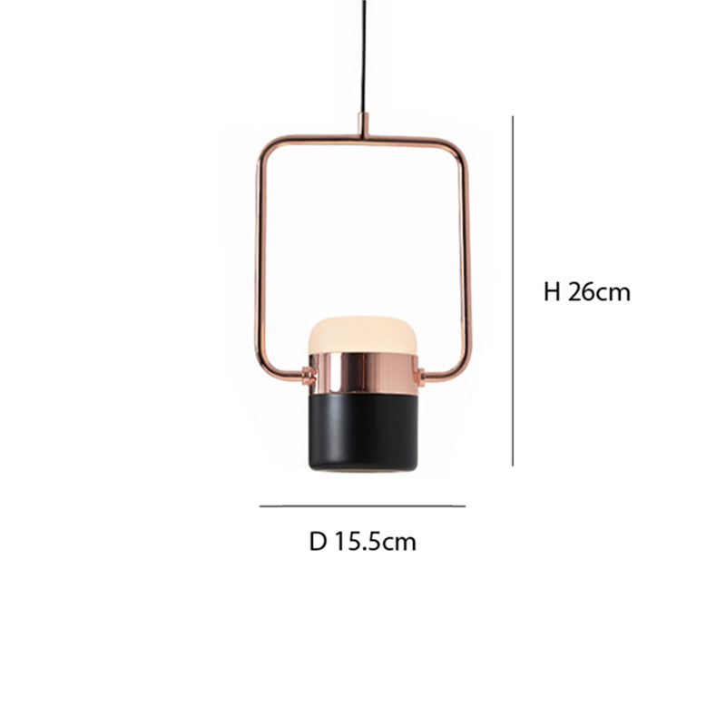 Cooley Moderna LED Minimalismo Lampada a Sospensione Metallo Vetro Bianco/Nero Soggiorno/Camera da Letto
