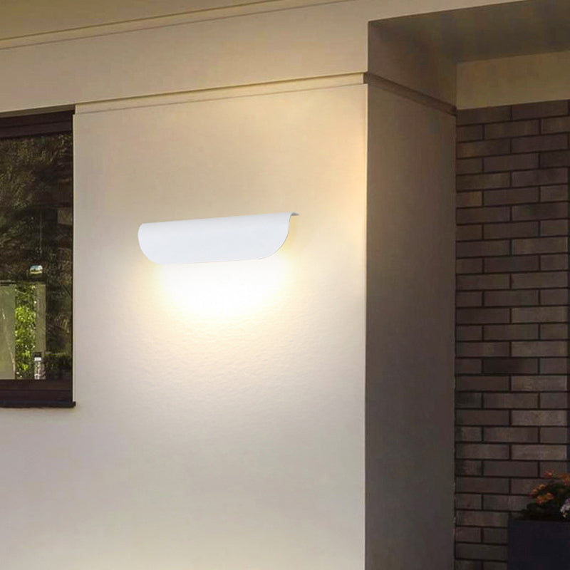 Orr Moderne LED Lampade da Esterno Nera/Bianca Curvo Impermeabile