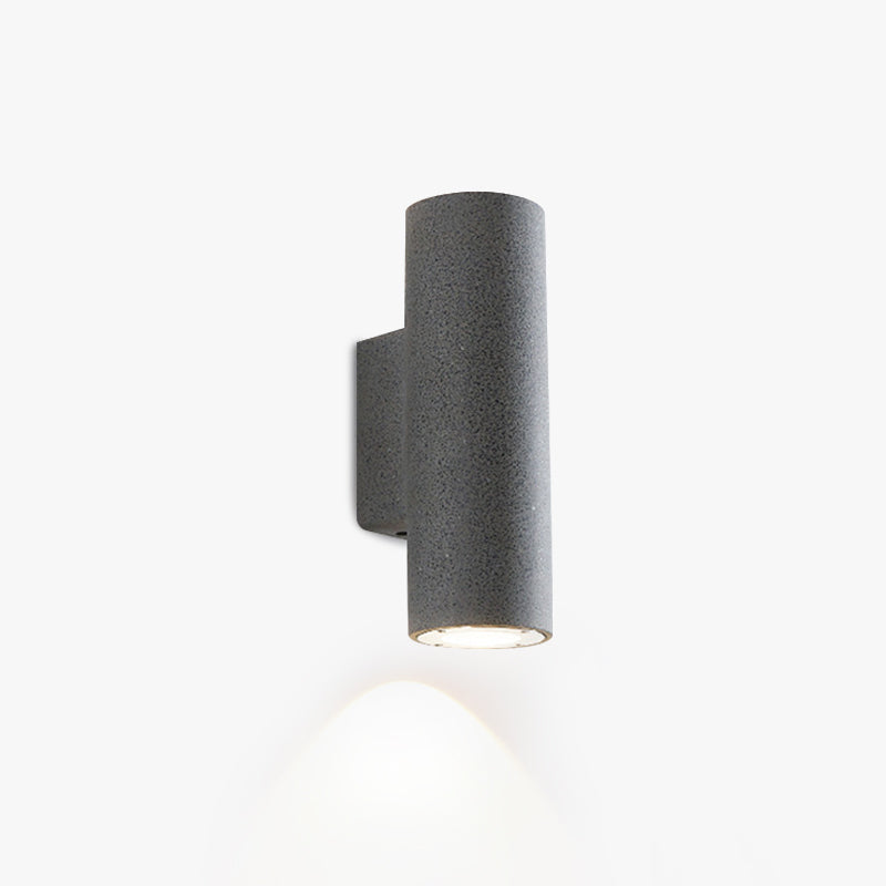 Orr Moderne LED Lampade da Esterno Cilindro Doppio Testa Cemento Nero/Bianco