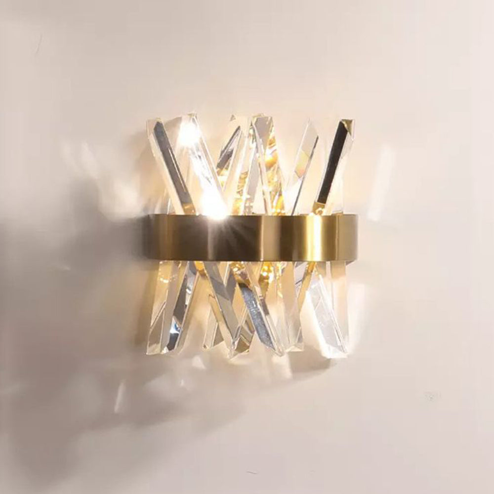 Marilyn Moderni LED Applique Geometrica Decorativa Cristallo Metallo Oro Soggiorno/Camera da Letto