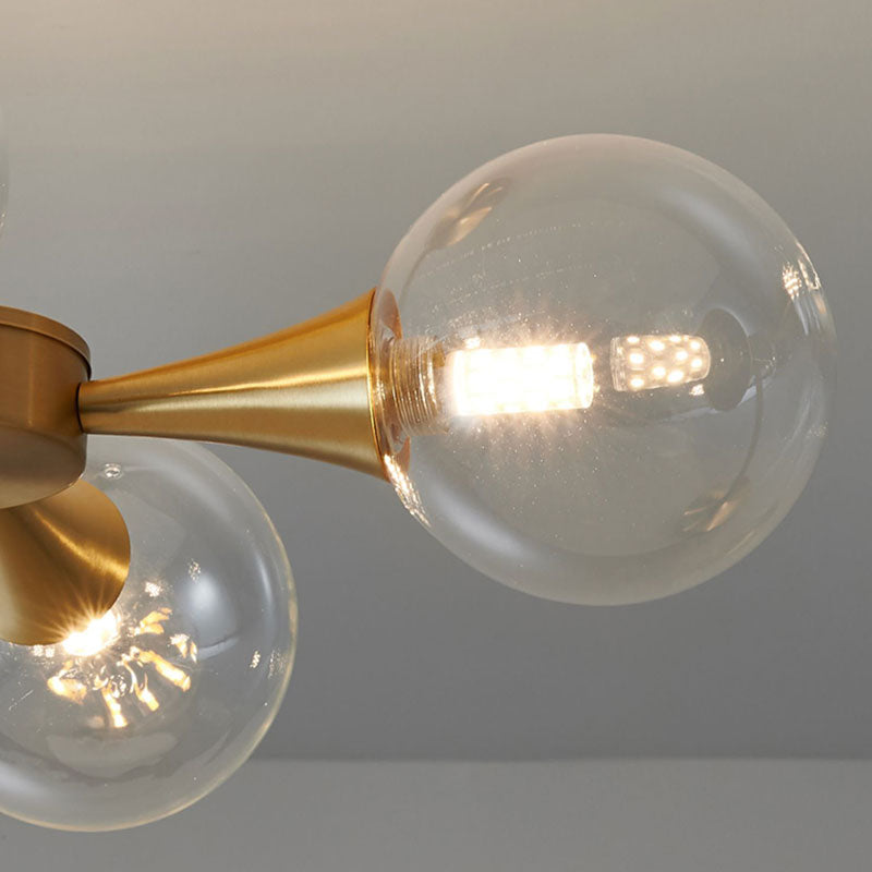 Valentina Moderno LED Lampade a Sospensione Sfera Oro Metallo/Vetro Camera da Letto
