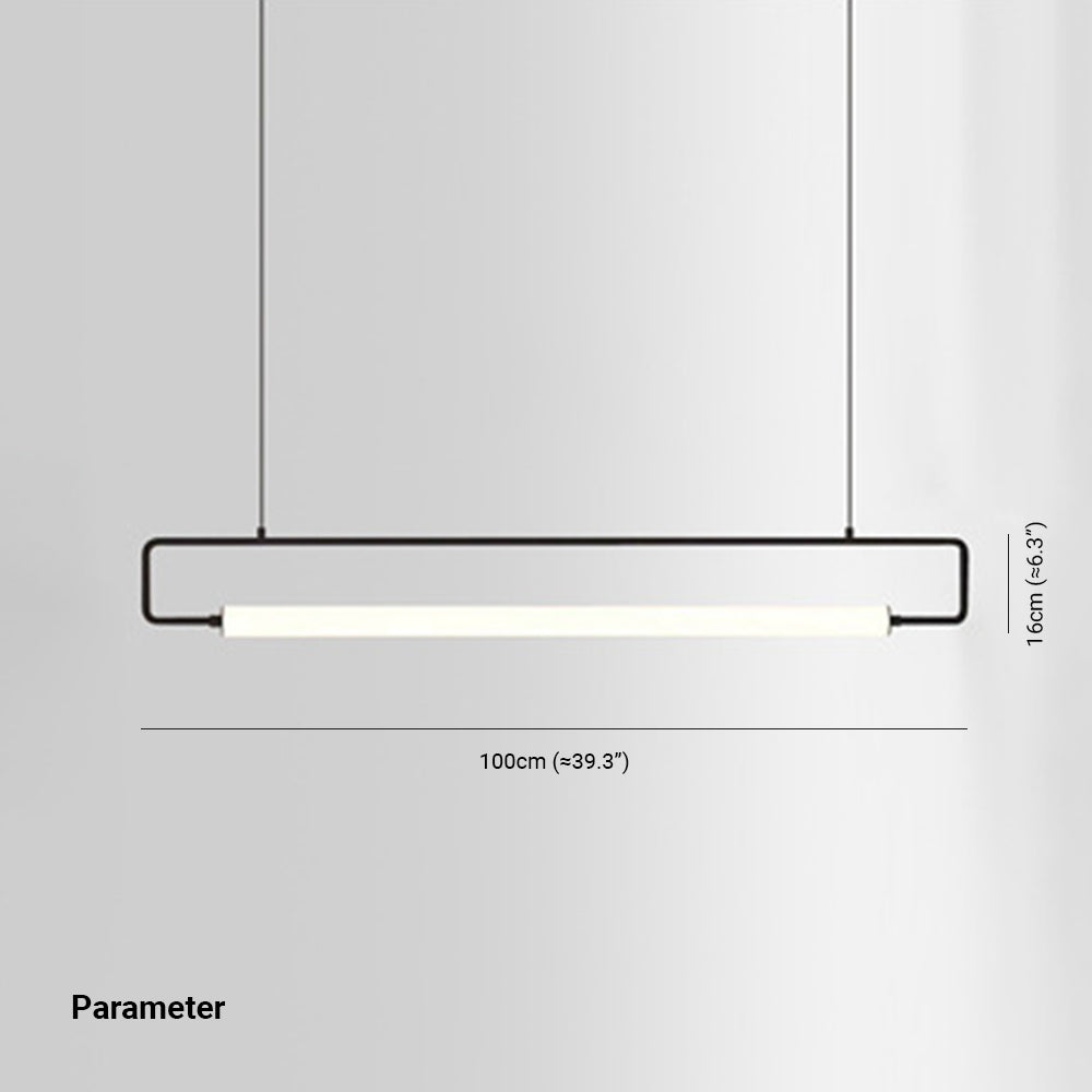 Edge Moderne Rettangolare LED Lampade a Sospensione Metallo Acrilico Oro/Nero Soggiorno/Camera da Letto